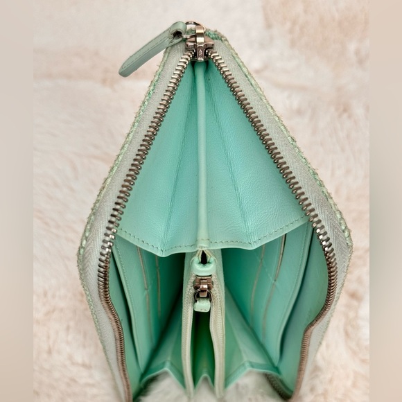 Chanel Deauville Wallet, Lagerfeld Collection color aquanarine - Picture 7 of 17